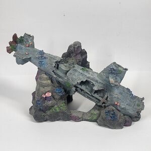 Sunken Submarine Shipwreck Aquarium Decor Statue 12" Long